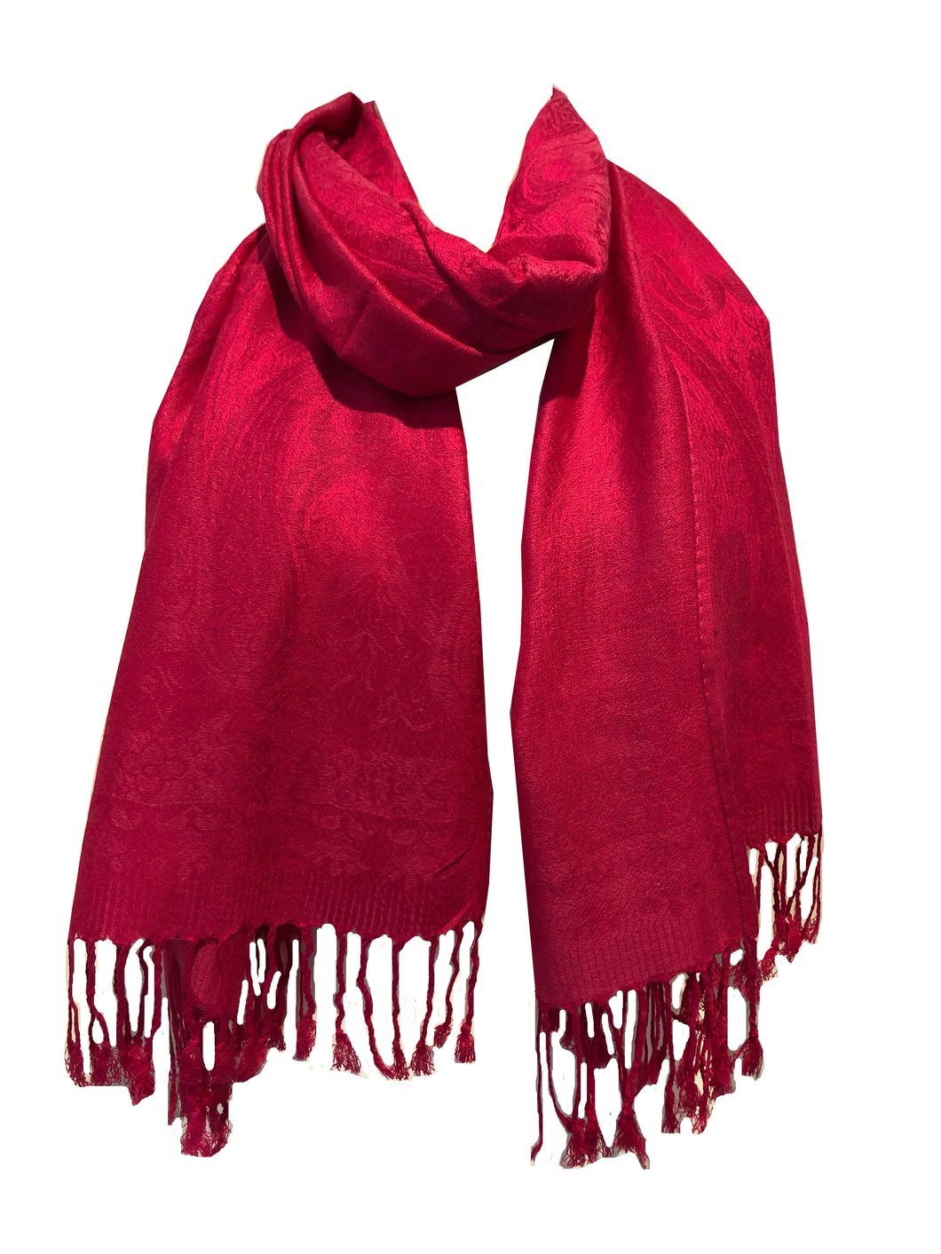 Plain Fuchsia Pink Pashmina Style Scarf