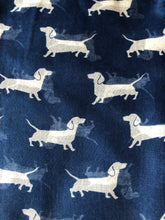 Load image into Gallery viewer, Navy with white dachshund scarf
