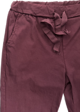 Load image into Gallery viewer, Italian stretch Burgundy Magic Pants trousers
