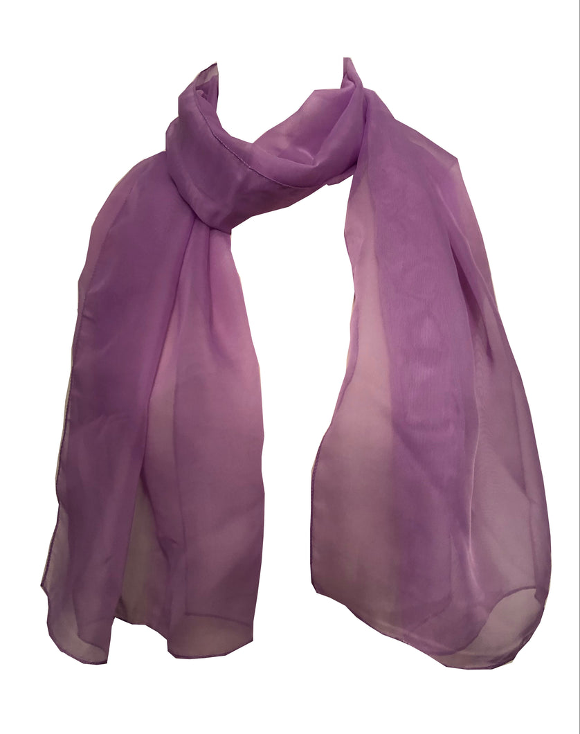 Lilac chiffon scarf