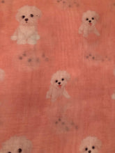 Load image into Gallery viewer, Pink Bichon Frise dog long scarf/wrap
