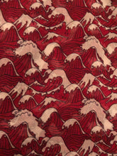 Load image into Gallery viewer, Red with White sea Waves Scarf/wrap for women
