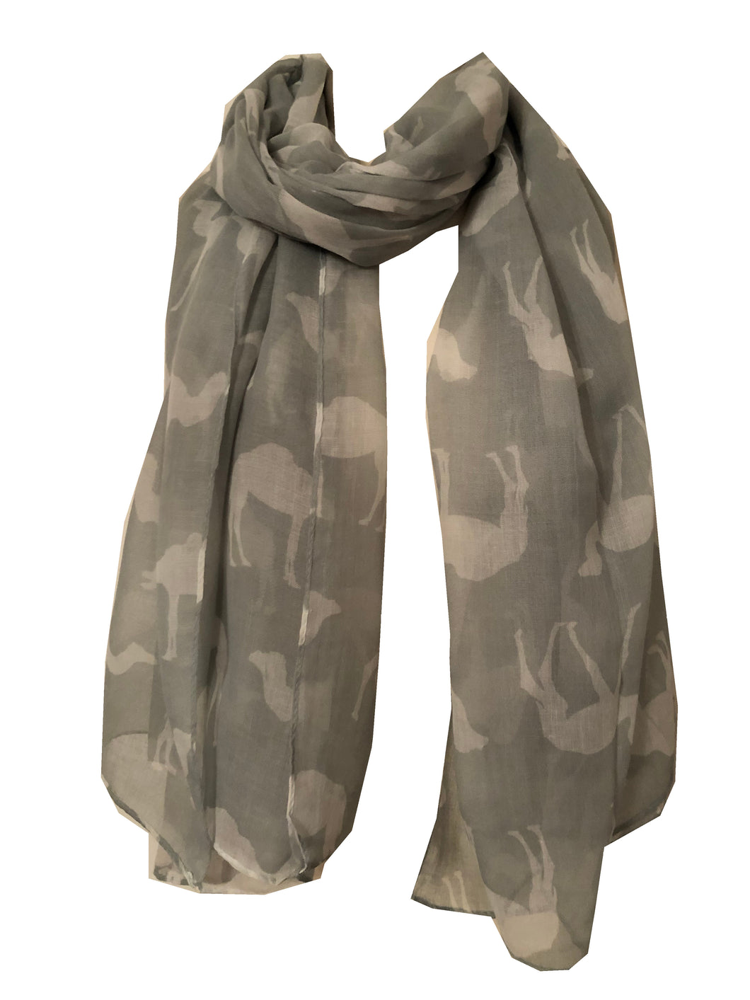 Pale Green Camel Long Scarf
