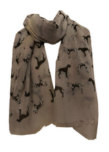 Load image into Gallery viewer, Pamper Yourself Now Great Dane Dog Long Ladies Scarf with Frayed Edge. Great Gift/Present.
