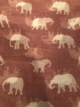Load image into Gallery viewer, Pink with white elephant scarf
