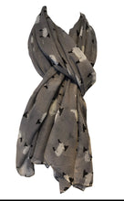 Load image into Gallery viewer, Grey Sheep Design Long Scarf, Great for Presents/Gifts for Sheep Lovers.
