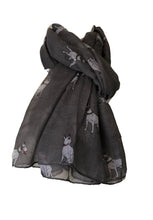 Load image into Gallery viewer, Grey English bulldog scarf
