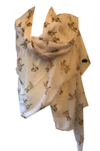 Load image into Gallery viewer, Golden Labrador Retriever ladies dog long scarf/wrap. Great for presents/gifts for retriever dog lovers.
