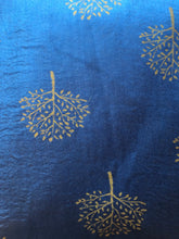 Load image into Gallery viewer, Denim blue with mustard mulberry tree pashmina
