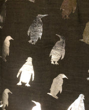 Load image into Gallery viewer, Pamper Yourself Now Green Silver Penguin Long Soft Scarf
