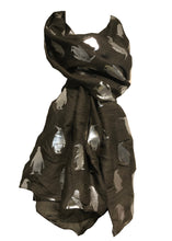 Load image into Gallery viewer, Pamper Yourself Now Green Silver Penguin Long Soft Scarf
