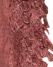 Load image into Gallery viewer, Middle pink leaf lace scarf
