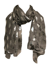Load image into Gallery viewer, Pamper Yourself Now Grey Silver Penguin Long Soft Scarf
