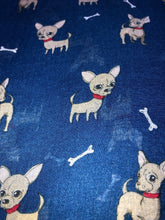 Load image into Gallery viewer, Blue Chihuahua dog scarf
