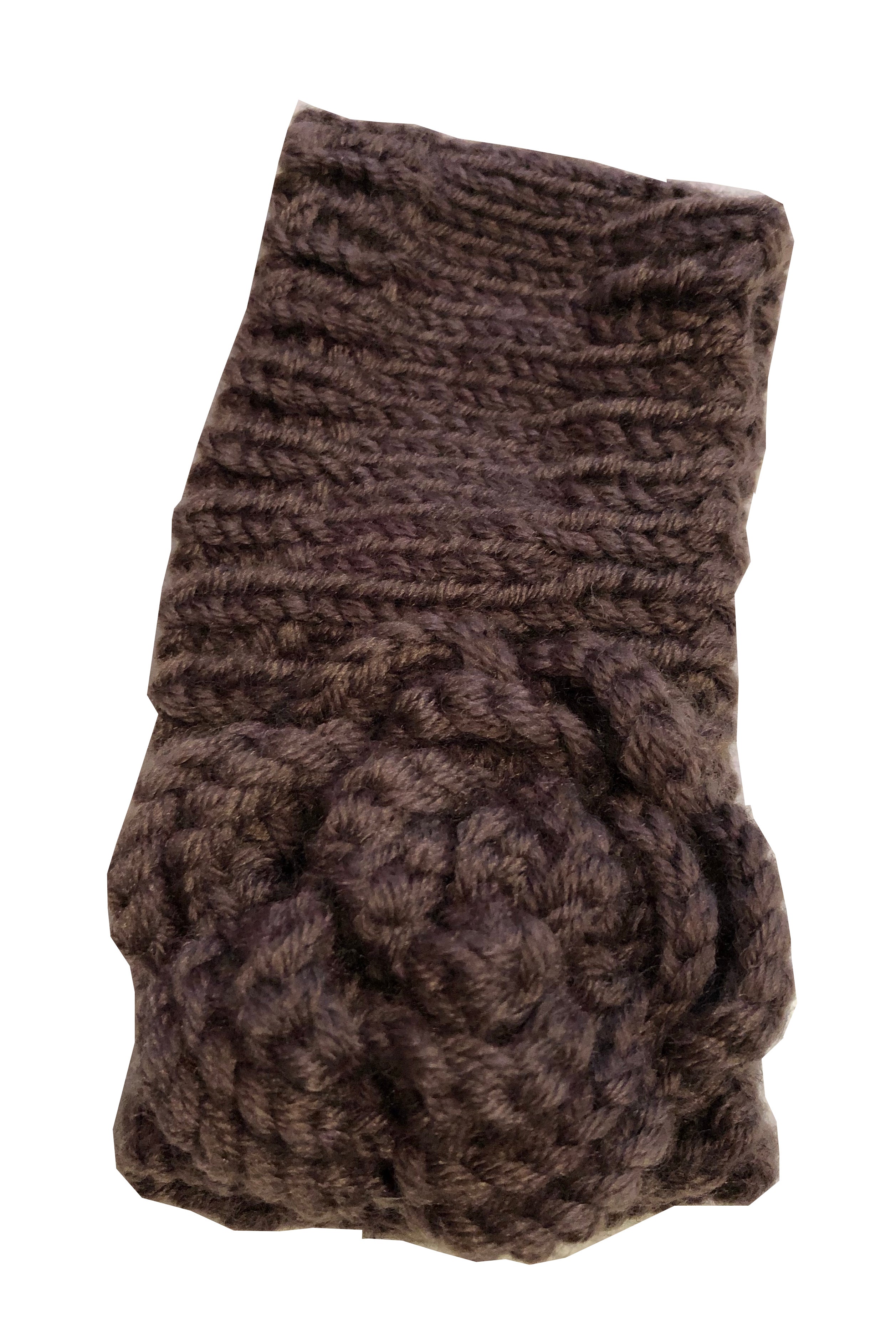 Pamper Yourself Now Strick-Stirnband Mit Blume – Braun, Maschinengestrickt, Warmes Winteraccessoire