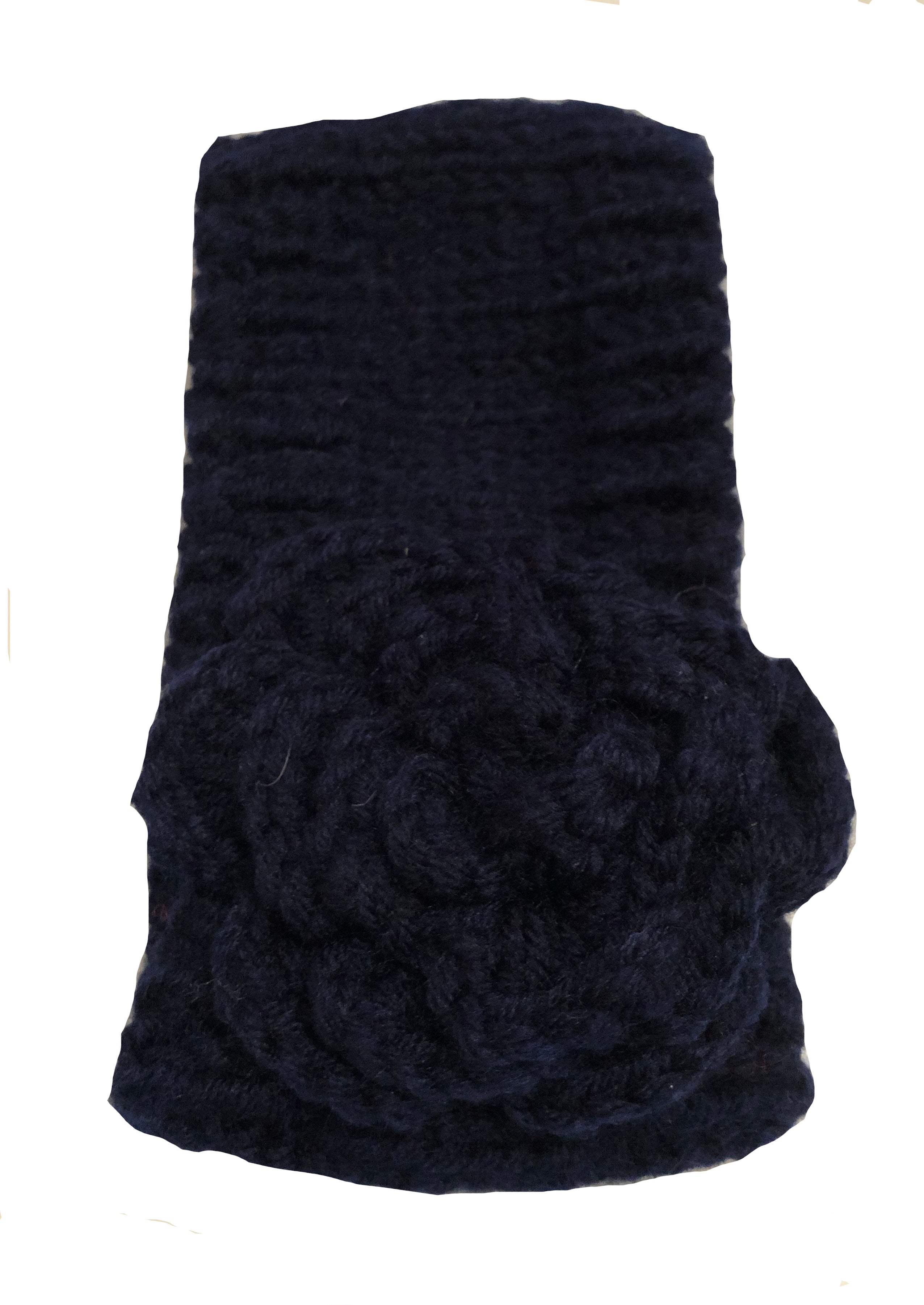 Pamper Yourself Now Strick-Stirnband Mit Blume – Braun, Maschinengestrickt, Warmes Winteraccessoire