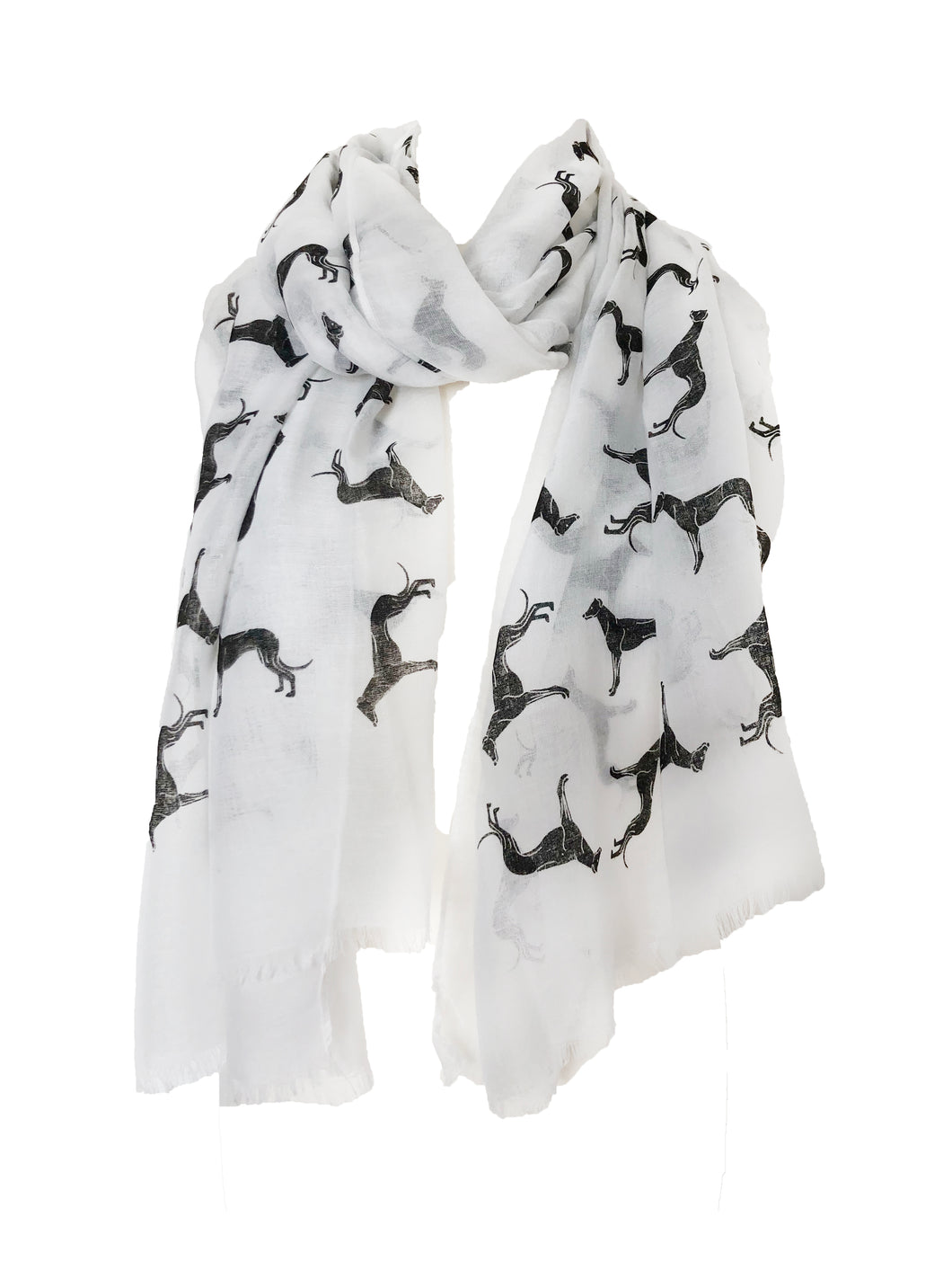 Grey greyhound scarf