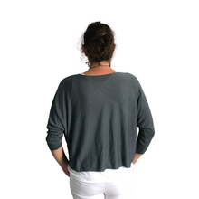 Load image into Gallery viewer, Ladies dark grey Layered Top with Necklace (a91)
