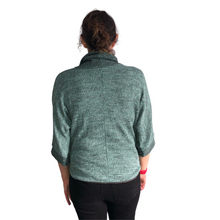 Load image into Gallery viewer, Ladies plain mint green Soft Knit Cowl Neck Jumper with Pockets (A103)
