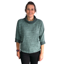 Load image into Gallery viewer, Ladies plain mint green Soft Knit Cowl Neck Jumper with Pockets (A103)
