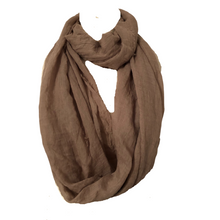 Load image into Gallery viewer, Plain stone snood with frayed edge
