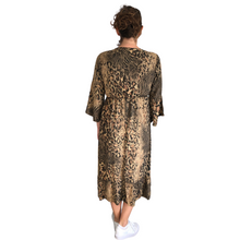 Load image into Gallery viewer, Ladies long Beige animal print dress (A125)
