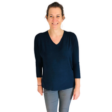 Load image into Gallery viewer, Ladies Navy Blue V-neck Jumper (A126)
