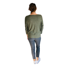 Load image into Gallery viewer, Ladies Khaki V-neck Jumper (A126)
