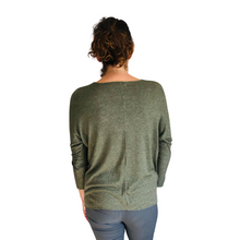 Load image into Gallery viewer, Ladies Khaki V-neck Jumper (A126)
