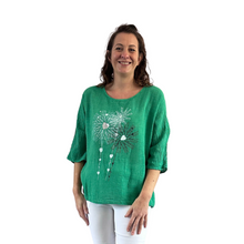 Load image into Gallery viewer, Green with Heart firework T shirt  100% cotton (A108)
