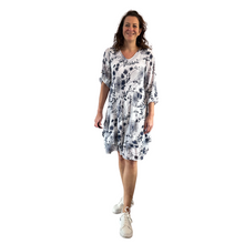 Load image into Gallery viewer, white/navy Dandelion stretchy dress for women  (A151)
