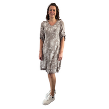 Load image into Gallery viewer, Mocha Dandelion stretchy dress for women  (A151)
