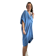 Load image into Gallery viewer, Blue twist front oversize dress for women(A153)
