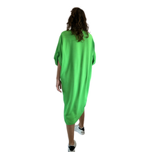 Load image into Gallery viewer, Lime green twist front oversize dress for women(A153)
