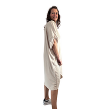 Load image into Gallery viewer, Beige twist front oversize dress for women (A153)
