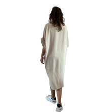 Load image into Gallery viewer, Beige twist front oversize dress for women (A153)
