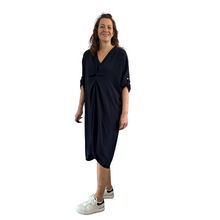 Load image into Gallery viewer, Navy twist front oversize dress for women (A153)
