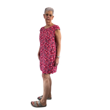 Load image into Gallery viewer, Strawberry rose Print Dress with pockets for women. (A154)
