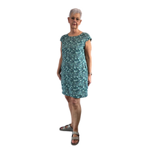 Load image into Gallery viewer, Sage green rose Print Dress with pockets for women. (A154)
