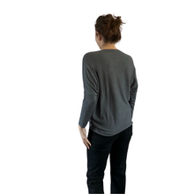 Load image into Gallery viewer, Grey Heart balloon soft knit top for women. (A156)
