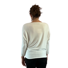 Load image into Gallery viewer, White Heart balloon soft knit top for women. (A156)
