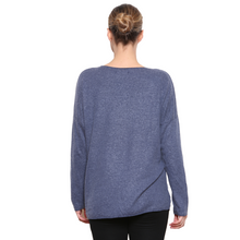 Load image into Gallery viewer, Women&#39;s loose fit Navy blue Dandelion long sleeve jumper with sparkle. (A98)
