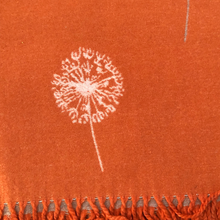 Load image into Gallery viewer, Ladies Cashmere Orange Dandelion reversable Blanket Scarf
