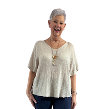 Load image into Gallery viewer, Beige Plain Crinkle cotton top for women. (A147)
