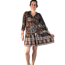 Load image into Gallery viewer, Paisley Tunic Dress 100% Cotton Recommended Fits Size UK 10-16 (A97) - Made in Italy
