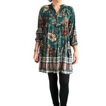 Load image into Gallery viewer, Paisley Tunic Dress 100% Cotton Recommended Fits Size UK 10-16 (A97) - Made in Italy
