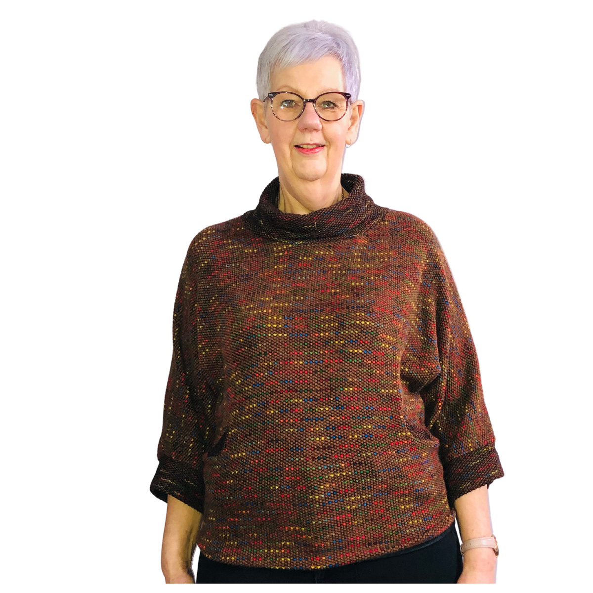 Rust cowl neck sweater best sale