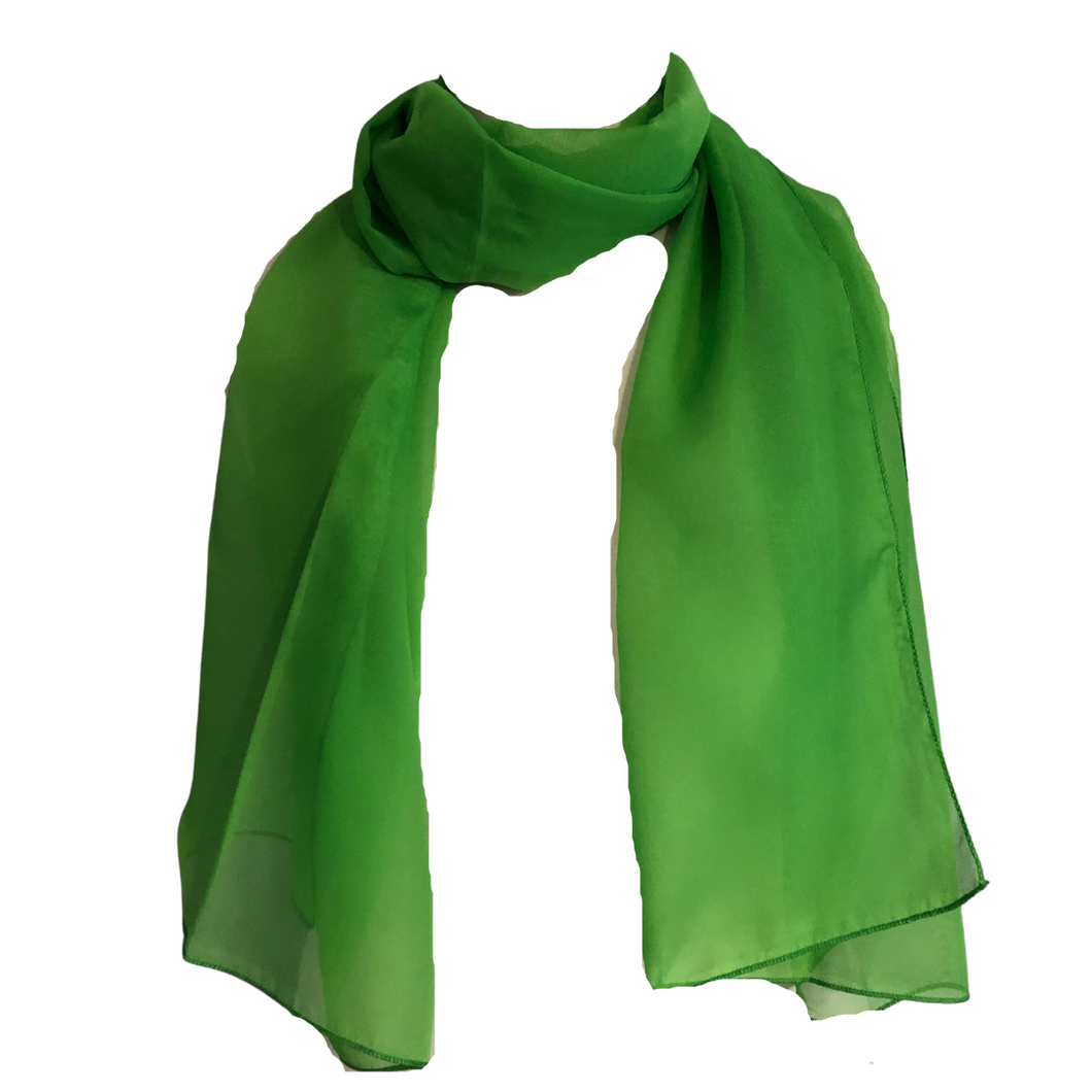 lime green chiffon scarf